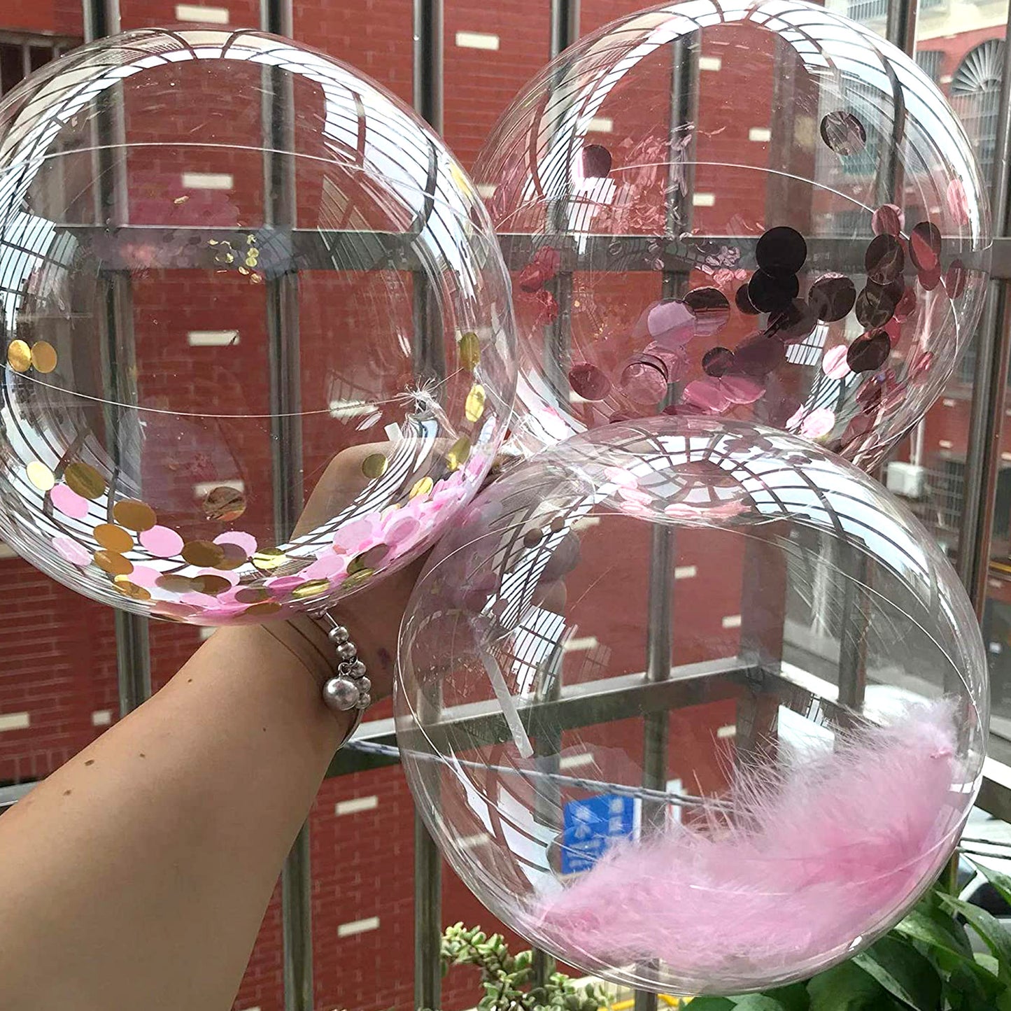 Clear medium size bobo balloons 50pc