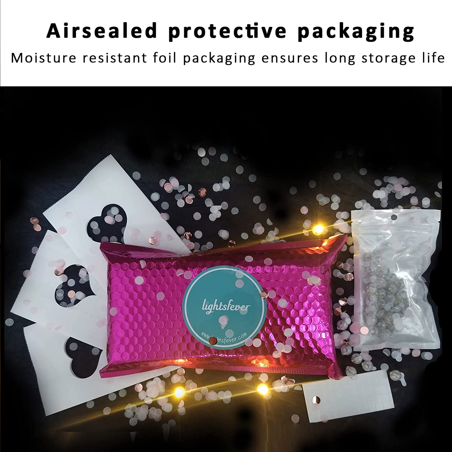 LED light up luminary bags kits heart pattern 50pc