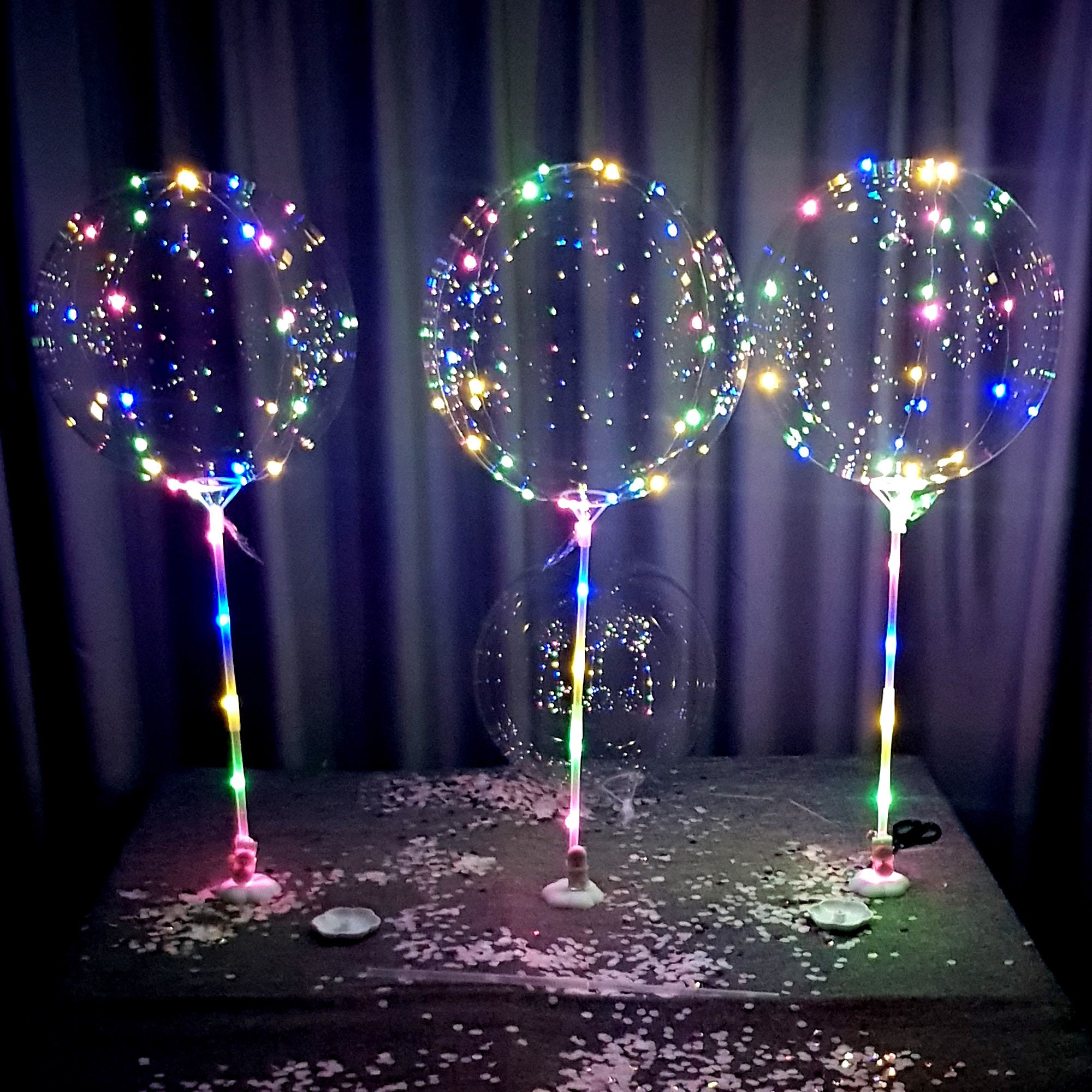 Lighted balloons on on sale a stick