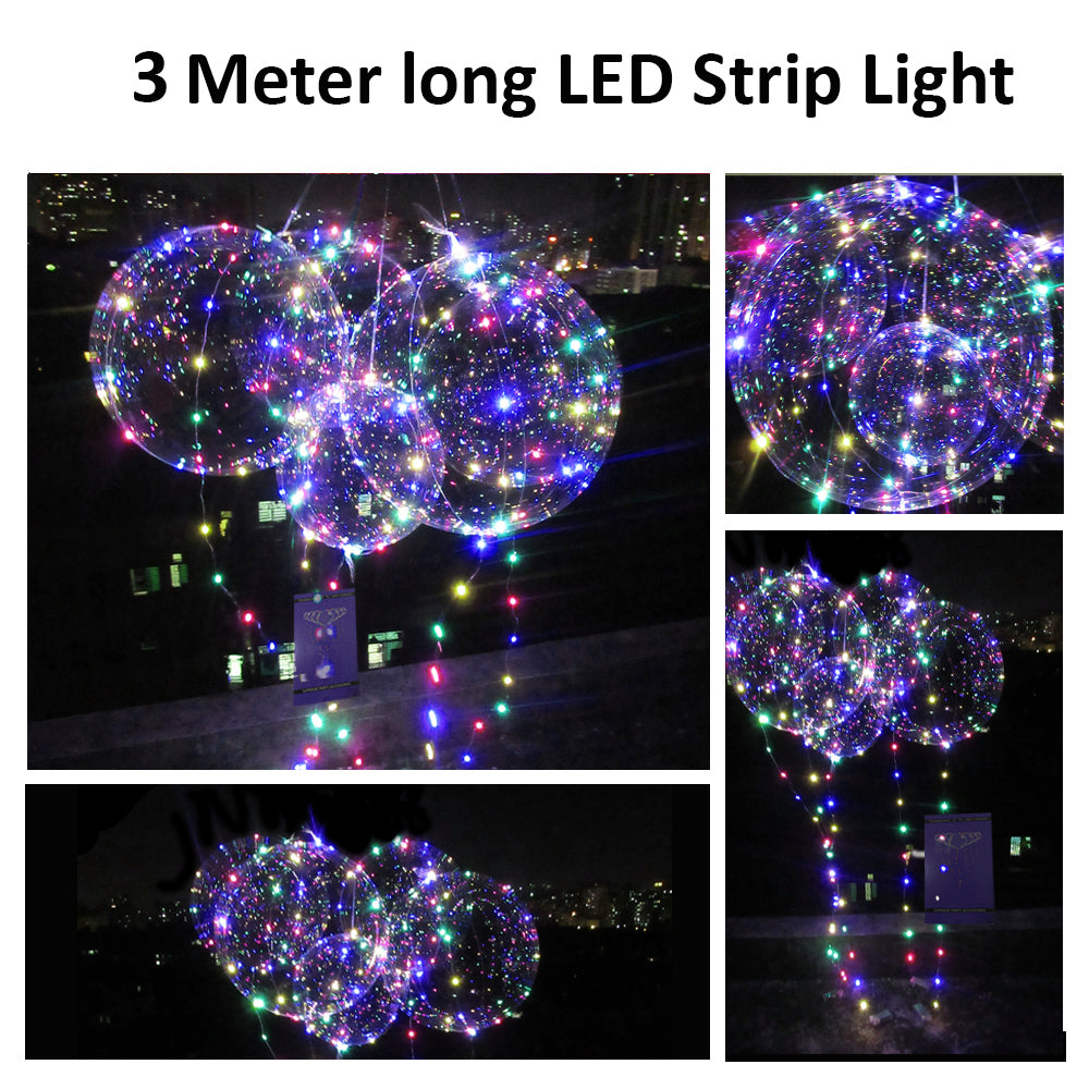 LED balloons multi-color size large 12pc