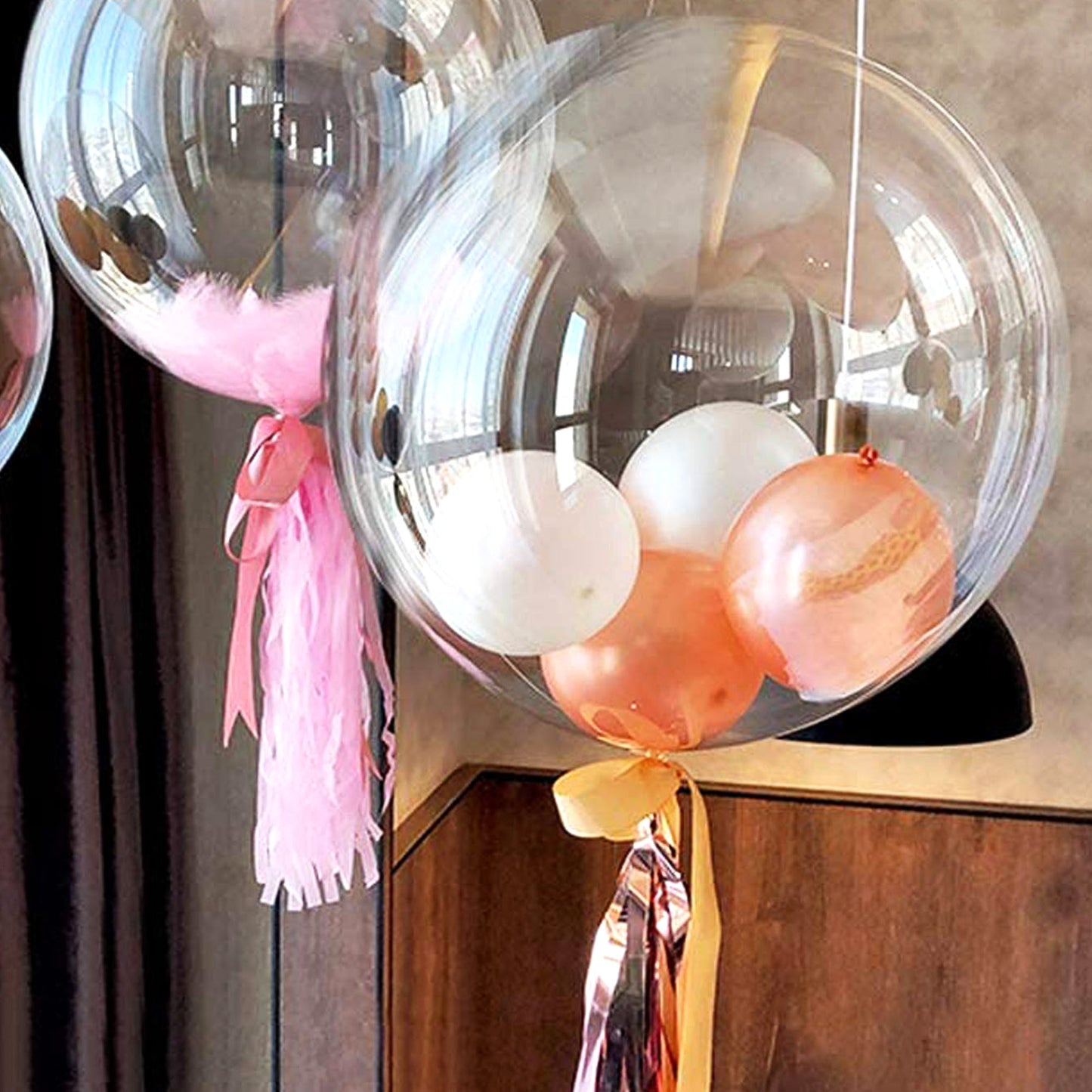 Clear medium size bobo balloons 50pc